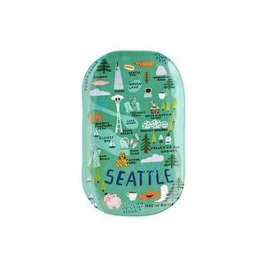 (4) TRINKET TRAY Plate: SEATTLE  by Anne Bentley